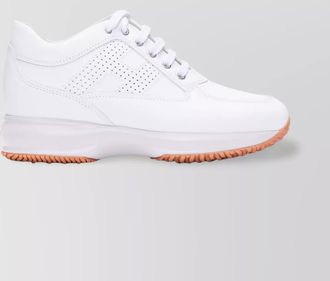 Hogan low top leather perforated sneakers