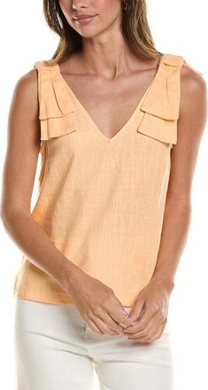 CeCe by Cynthia Steffe Cece Bow Strap Linen-Blend Tank