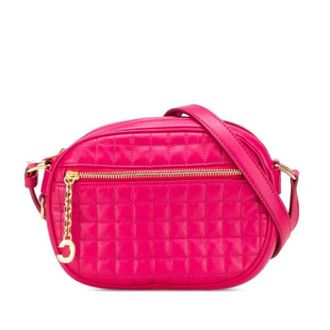 Celine Pre-owned Cross Body Bags, female, Pink, Size: ONE SIZE Pre-owned Quilted Crossbody Bag