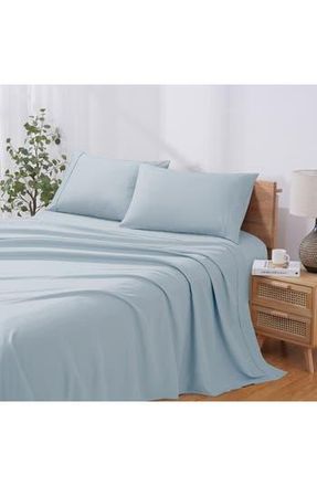 Modern Threads Solid Microfiber Sheet Set in Blue Mist at Nordstrom Rack, Size California King