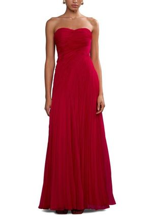 AMUR Elea asymmetrical pleated gown in Solstice Red at Nordstrom, Size 12