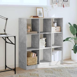 Berkfield Home Elegant Bookcase Concrete Grey 102x32x108 cm Engineered Wood | Size: 102 x 32 x 108 cm