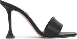 Amina Muaddi Black Silk Andreea Heels