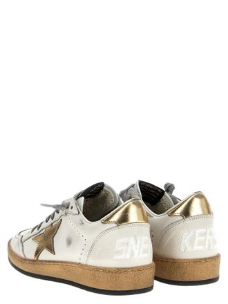 Golden Goose Gold Leather Star Sneakers - White