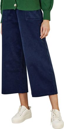 Yumi Cord Cropped Wide Leg Pants in Navy at Nordstrom, Size 4