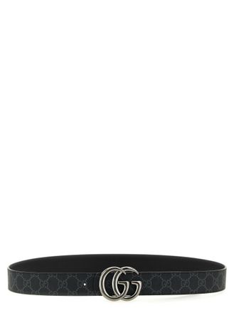 Gucci Black GG Marmont Reversible Belt