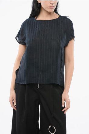 Armani EMPORIO Semi Sheer Oversized Top size 40