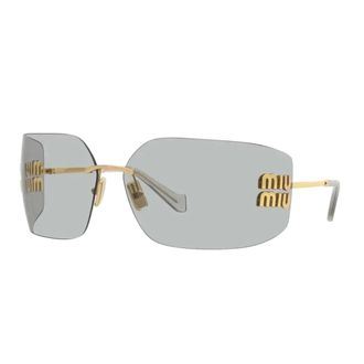 Miu Miu Sunglasses, female, Yellow, Size: ONE SIZE Stylish Rimless Sunglasses Mu54Ys