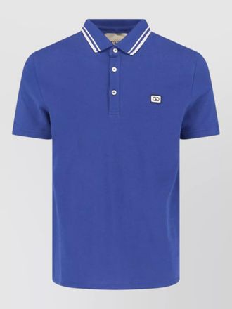 Valentino short sleeve polo collar jersey top