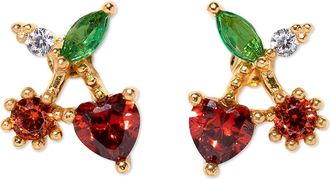 Girls Crew Cherry On Top Stud Earrings in Gold at Nordstrom