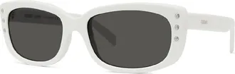 Celine Ladies White Oval Sunglasses CL40072I 25N
