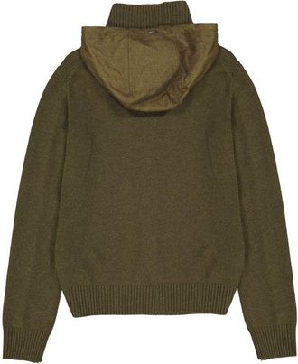 Herno Mens Bicolor Cashmere Hoodie Clothing