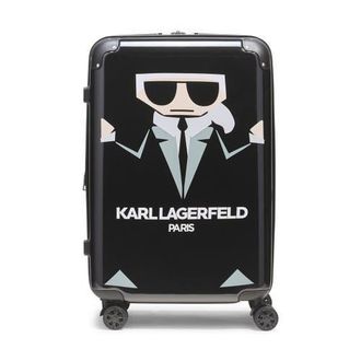 Karl Lagerfeld Karl in A Box Upright Suitcase in Black at Nordstrom, Size Medium