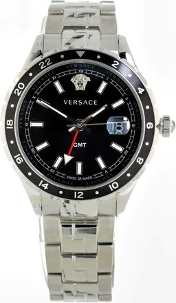 Versace Hellenyium GMT V1110/0017 - Heren - Accessoires - Grijs - Maat: ONE Size Tweed
