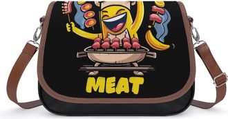 Generic Banana BBQ Meat Crossbody Bags for Women Shoulder Messenger Bag Purse Handbags