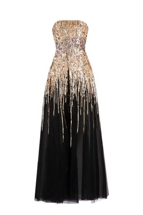 Saiid Kobeisy Embroidered Strapless Dress