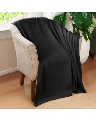 Superior Cotton All-Season Diamond Throw Blanket