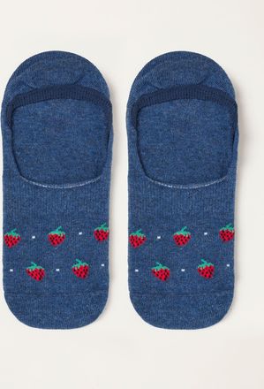 Fat Face FatFace Navy Strawberry Footsie Socks