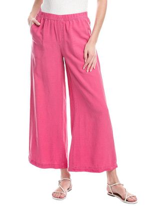 Splendid Angie Crop Linen-Blend Palazzo Pant