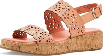 Lucky Brand Elsie Platform Wedge Womens Wedge Shoes Sunset Peach : 9.5 M, Leather