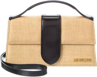 Jacquemus The Bambino Small Canvas & Leather Shoulder Bag
