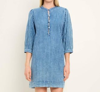Michael Stars Leanne Mini Dress In Indigo Stripe