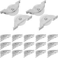 OEM Juego De 20 Rodillos Gu&iacute;a De Nailon Galvanizado Blanco Para Puertas Correderas Silenciosas, Poleas De Rodamientos De Bolas De Alta Resistencia Para La