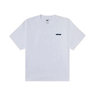 Obey T-Shirts, male, White, Size: S Crew Neck T-shirt