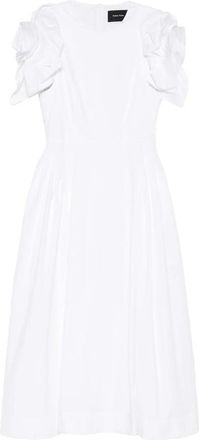 Simone Rocha Round-neck Ruffled Midi Dress