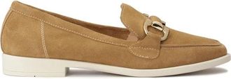 Kazar Lichtbruine zachte su&egrave;de halfschoenen - Dames - Loafers - Bruin - 37 EU - Su&egrave;de - Schoenen