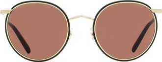 Oliver Peoples OV1269ST Round Titanium Frame Sunglasses - Gold