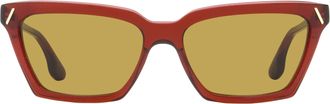 Victoria Beckham VB661S Modified Rectangle Sunglasses - Maroon