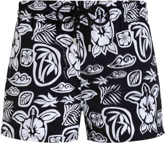 Vilebrequin Costume da bagno con stampa Tahiti Turtles - Nero