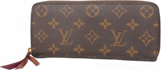 Louis Vuitton Brown Fuchsia Long Wallet (Bi-Fold) (Pre-Owned)