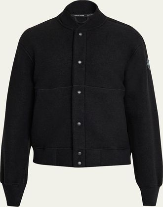 Canada Goose Mens Hudson Fleece Snap-Front Bomber Jacket