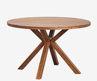 Sklum Sklum - Tavolo da giardino rotondo in legno di eucalipto Naele