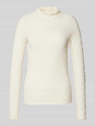 Mbym mbyM Longsleeve mit Stehkragen Modell Megan in Offwhite, Gr&ouml;&szlig;e S