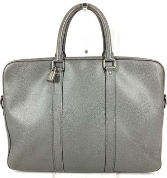 Louis Vuitton Galle Glacier Gray Taiga Leather Handbag Tote Bag (Pre-Owned)