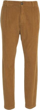 Cruna Broeken, Heren, Bruin, 2Xl, Katoen, Bruine Corduroy Broek Aw 25