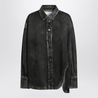 The Attico Black Washed Denim Shirt