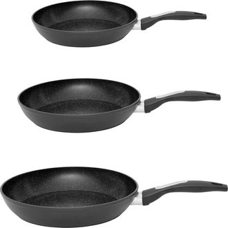 Berghoff Nonstick Aluminum 3-Piece Frying Pan Set in Black at Nordstrom Rack