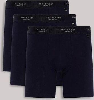 Ted Baker Mens Ted Baker 3-Pack New Silhouette Boxers, Navy - Black - Size: 32/34/35