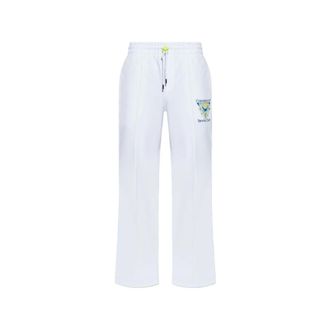 Casablanca Sweatpants, male, White, Size: XL Logo-print Track Pants