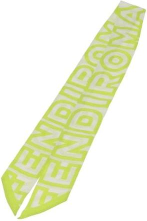 Fendi Pre-owned Scarves, female, Green, Size: ONE SIZE Pre-owned Silk Scarf