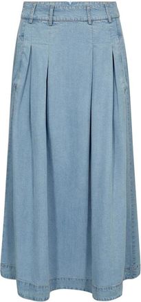 Co'Couture Midi Rokken - Dames - Spijkerrokken - Blauw - S - Denim - Rokken
