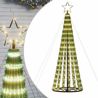 vidaXL &Aacute;rbol De Navidad Led 275 Leds Blanco C&aacute;lido 180 Cm Vidaxl