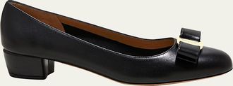 Ferragamo Vara Icon Leather Bow Pumps