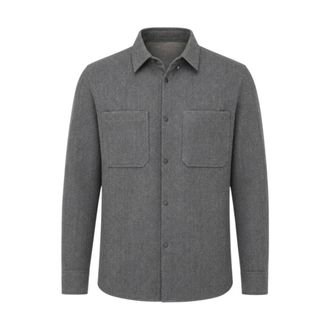 John Richmond Overshirt Richmond X - Heren - Overhemden - Grijs - Maat: S Zijde