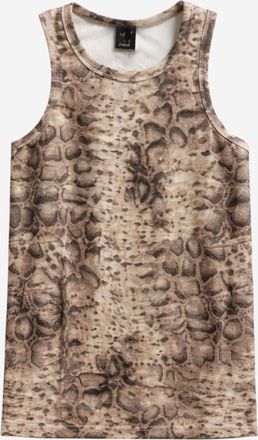Pinko Womens Tank Top Stretch Cotton Beige-Black Beige/black