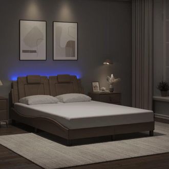 vidaXL Vidaxl - Estructura De Cama Con Led Sin Colch&oacute;n Cappuccino 120x200 Cm